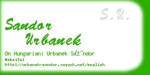 sandor urbanek business card